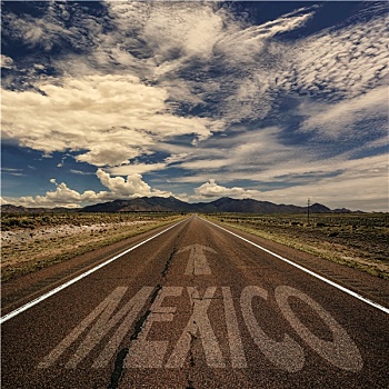 沙漠公路,文字,墨西哥