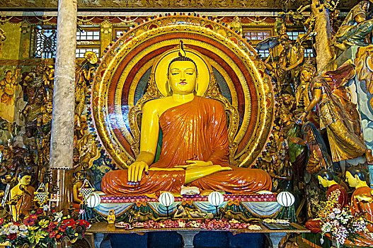 大,佛教,雕塑,庙宇,科伦坡,斯里兰卡,亚洲