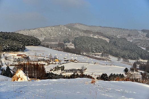 冬季吉林雪村-松岭美景如画