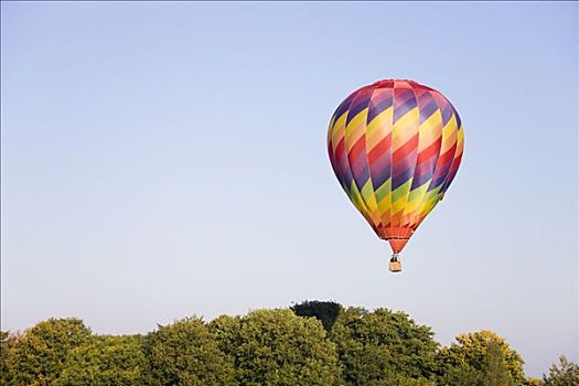 热气球,贝尔吉施地区,北莱茵威斯特伐利亚,德国