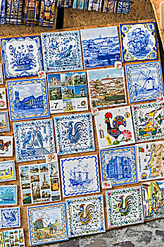 葡萄牙,可因布拉,瓷砖,纪念品,大幅,尺寸