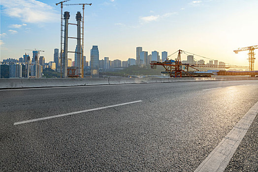 城市道路和建筑工地