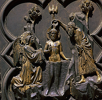 洗礼,耶稣,14世纪,艺术家