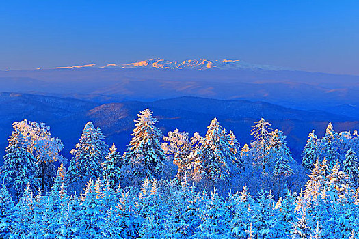 吉林省雪岭远眺长白山