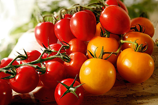 红色,黄色西红柿,犁形番茄