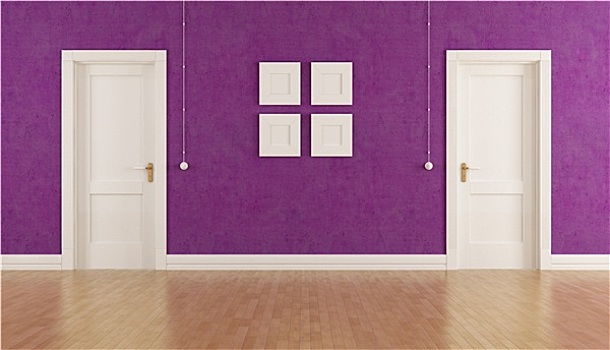 紫色,室内