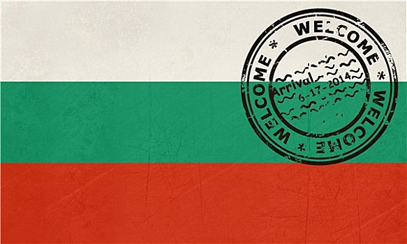 欢迎,保加利亚,旗帜,护照