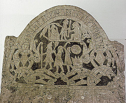 维京,绘画,石头,瑞典,11世纪