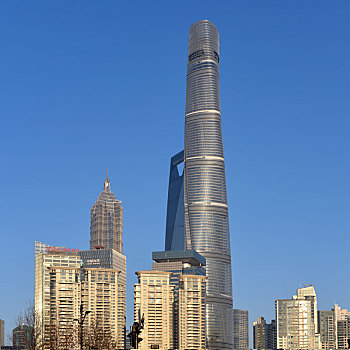 上海中心大厦等建筑群