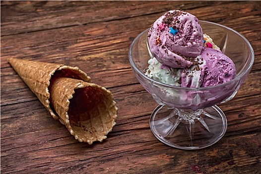 水果冰淇淋,碗