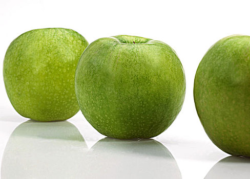 澳洲青苹果,苹果,水果,白色背景