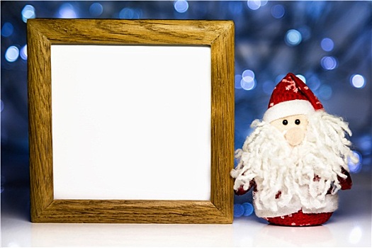 圣诞老人,留白,木框