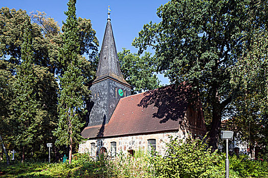 乡村,教堂,15世纪,柏林,德国,欧洲