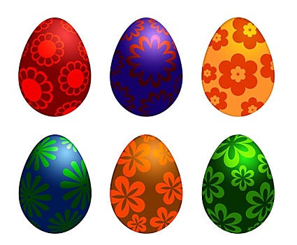 彩色,复活节,白天,蛋,花饰图案