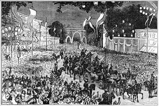 队列,王子,生日,孟买,印度,19世纪