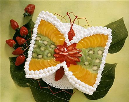 水果蛋糕,健身,蝴蝶