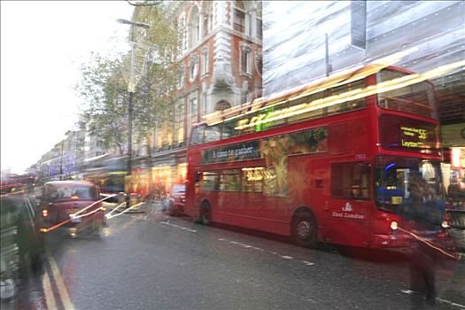 红色,伦敦,巴士,道路,牛津,马戏团,英国