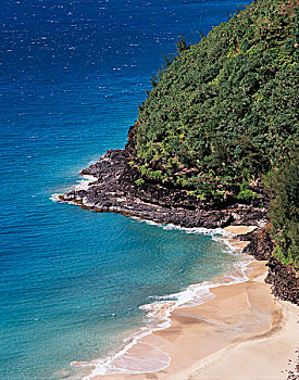 夏威夷,考艾岛,海滩,纳帕利海岸,大幅,尺寸