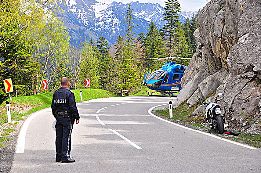 奥地利,提洛尔,山路,警察,直升飞机,意外