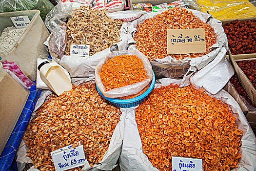 泰国,清迈,市场,干燥,虾