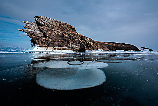 冰,贝加尔湖,伊尔库茨克,区域,西伯利亚,俄罗斯