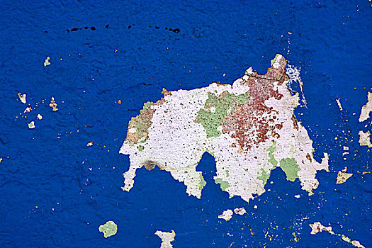彩色,破损,蓝色,墙,萨克拉门托,乌拉圭