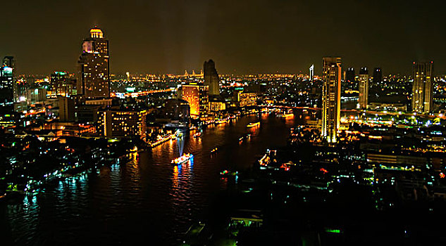 曼谷湄南河夜景