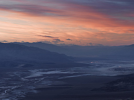 俯视,死亡谷国家公园,加利福尼亚,美国