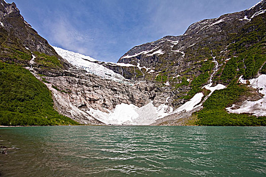 冰河,局部,斯特达尔布林冰川,欧洲,挪威,斯堪的纳维亚