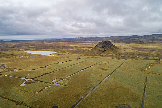 溅污,火山口,雷克雅奈斯,半岛,冰岛,欧洲