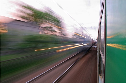 风景,窗户,速度,列车