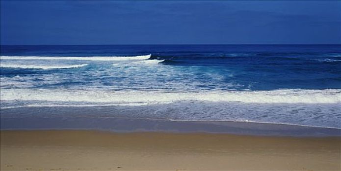 海景,沙子,海洋,天空