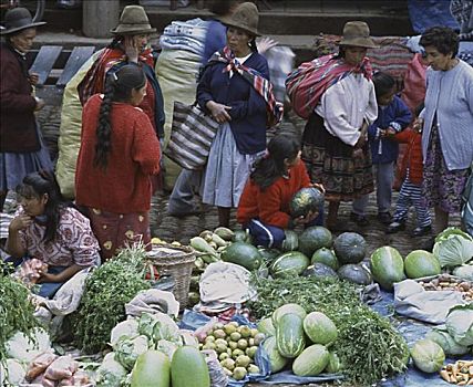 皮萨克,市场,库斯科市,秘鲁