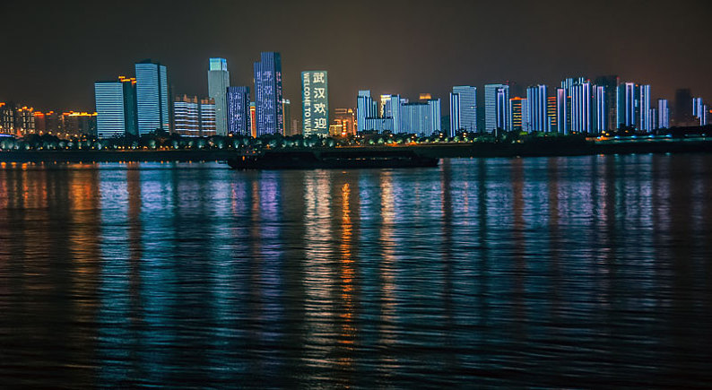 武汉汉口江滩夜景