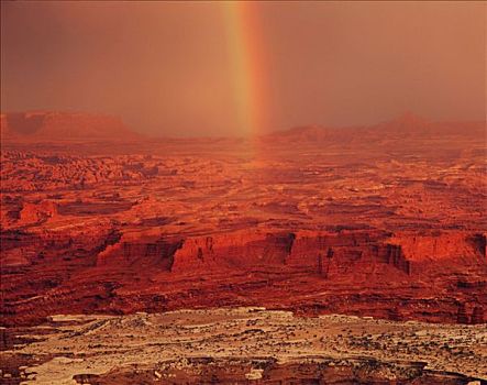 彩虹,上方,峡谷,峡谷地国家公园,犹他