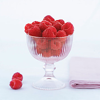 树莓,玻璃碗