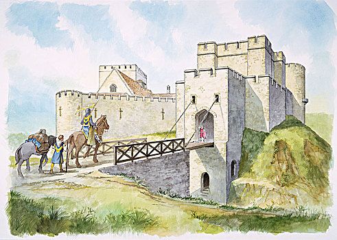 城堡,北约克郡,13世纪,艺术家
