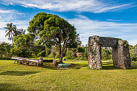 毛伊岛,负担,石头,建造,13世纪,汤加,南太平洋