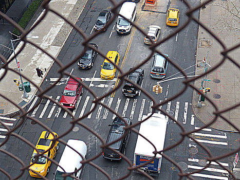 汽车,交通,约克,道路,链子,连接,栅栏