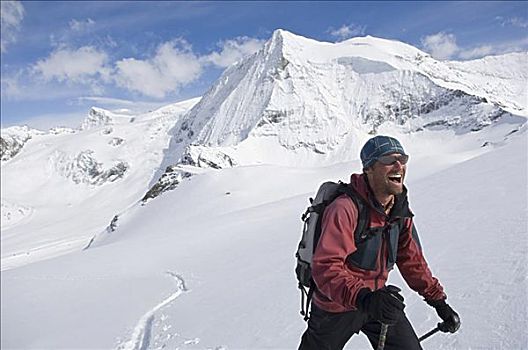 越野滑雪,少女峰,阿尔卑斯山,瑞士