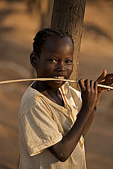 苏丹人,女孩,孩子,南,苏丹,十二月,2008年