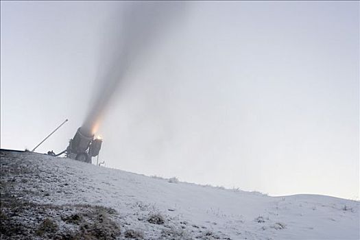 雪,大炮,瓦莱,瑞士