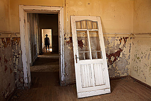 人,走廊,房子,科尔芒斯科普,鬼城,靠近,纳米比亚,非洲