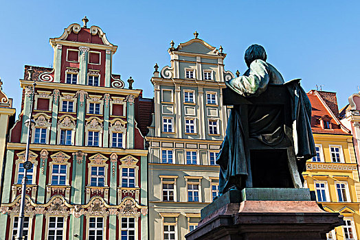 波兰,弗罗茨瓦夫,老城,市场,广场,纪念建筑