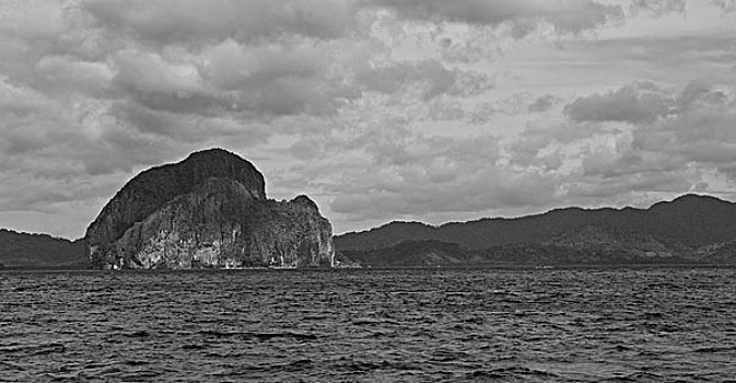 模糊,菲律宾,风景,船,太平洋,海洋,岛屿,背景