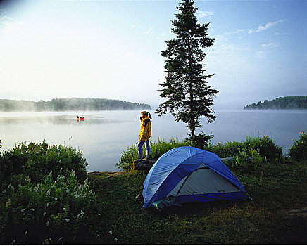 露营,阿尔冈金公园,安大略省,加拿大
