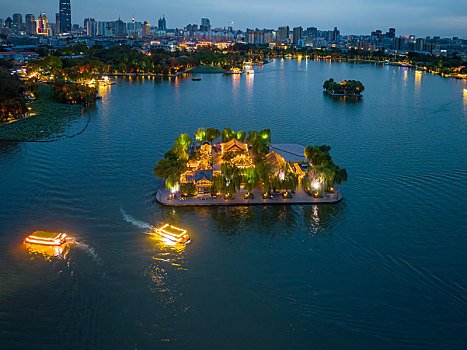 济南大明湖超然楼夜景