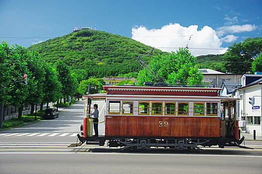 山,函馆,城市,有轨电车