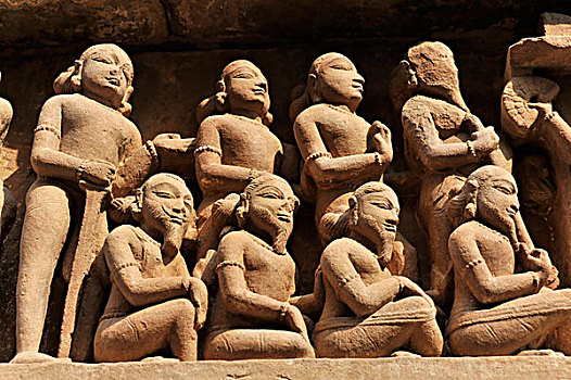 浮雕,克久拉霍,世界遗产,中央邦,印度,亚洲