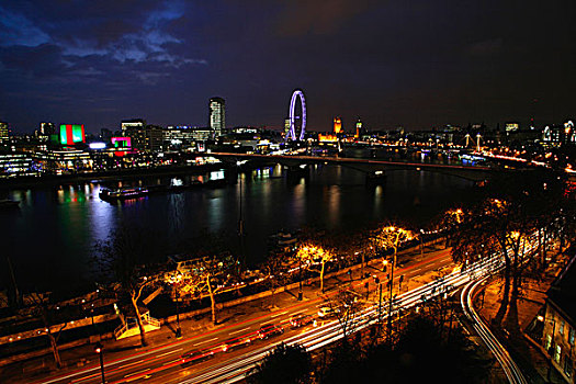 英国,伦敦,威斯敏斯特,伦敦眼,议会大厦,仰视,泰晤士河,庙宇,滑铁卢,桥